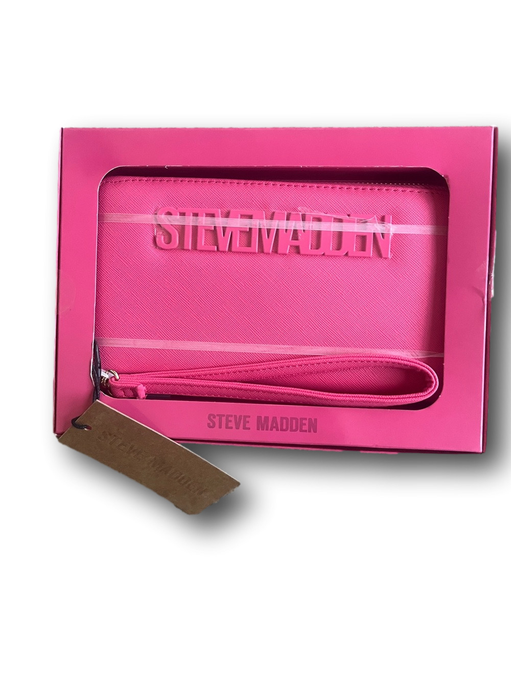 Steve Madden Flash Pink Zip Around Wristlet Wallet in Gift Box
